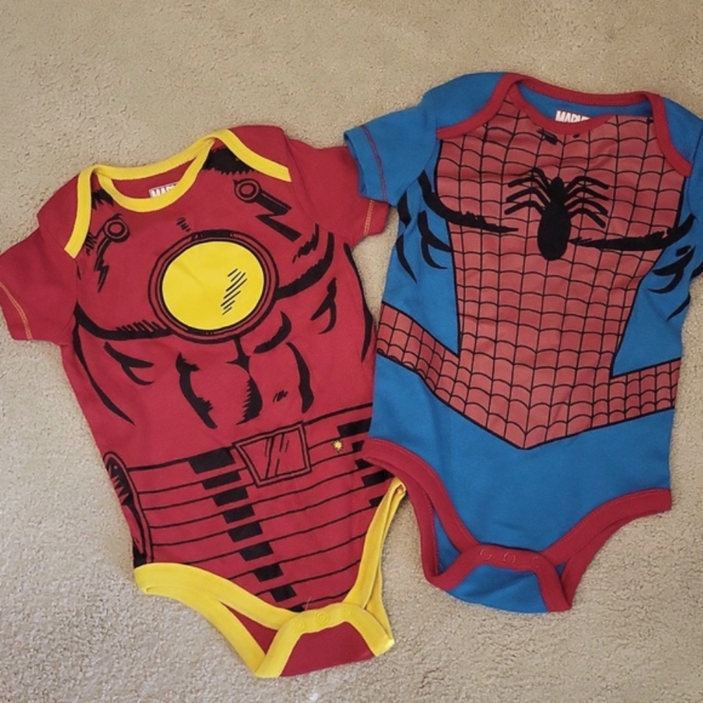 Marvel Superhero Onesie Bodysuit Bundle